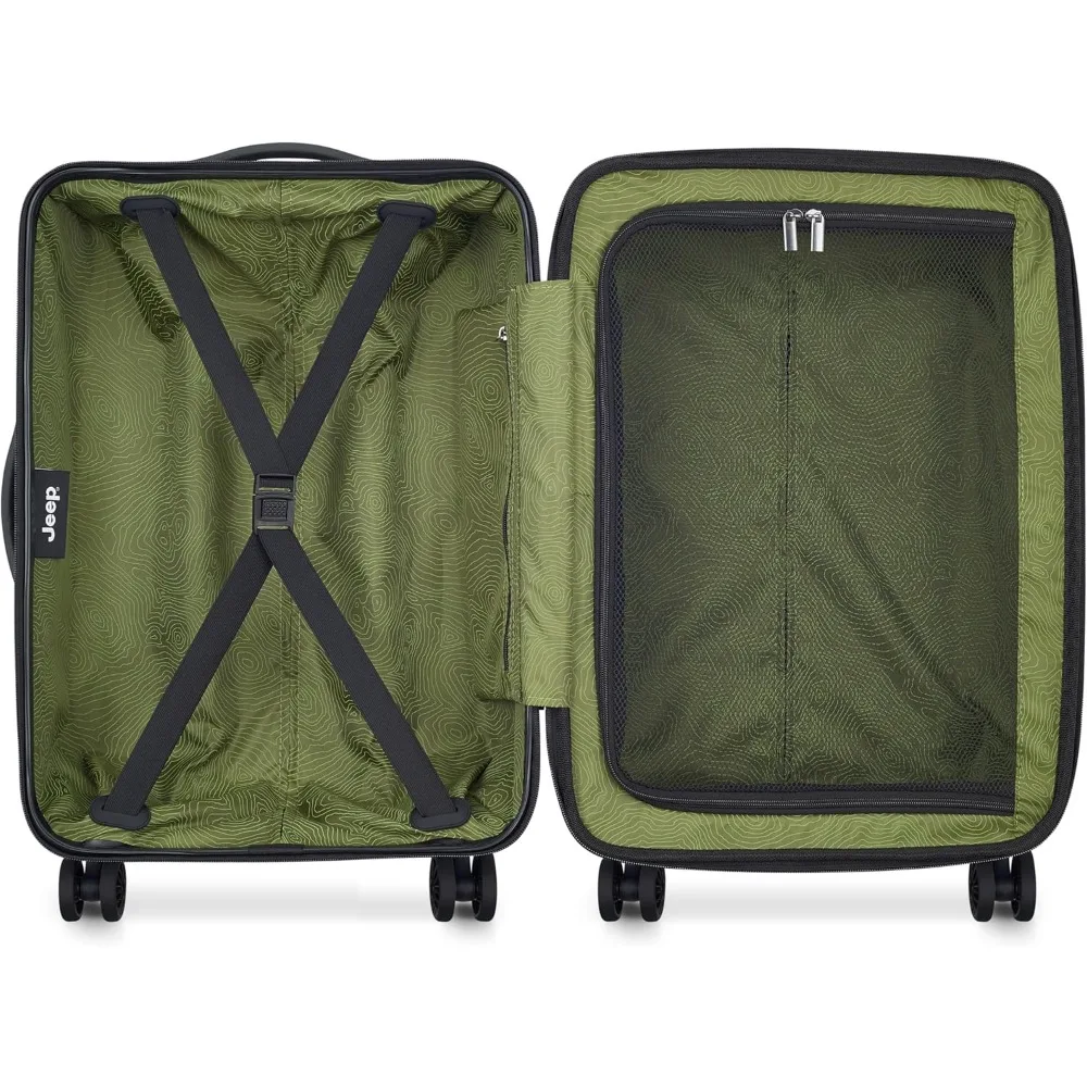 확장형 하드사이드 스피너 여행가방 아보카도 그린 20인치 기내용 캐리어 바퀴 포함