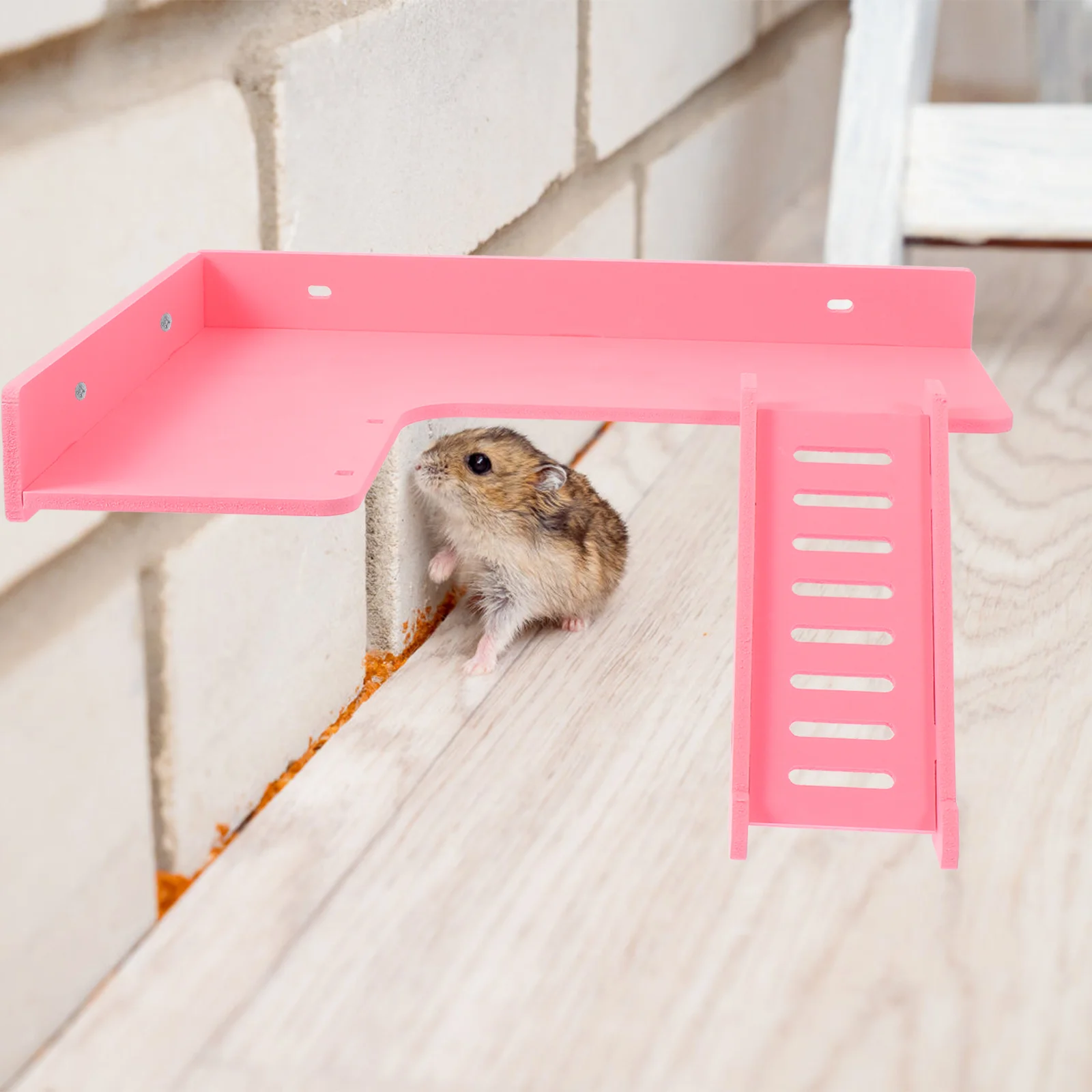 

Ladder Hamster Cage Accessories Toy for Guinea Pig Cages Small Pet Wood Platform Plastic Standing Ladders