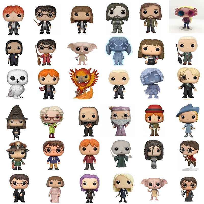 Funko POP Hermione Ron Weasley Malfoy Dumbledore Snape Tonks Fawkes Bellatrix Moaning Myrtle Nick Luna Lovegood Model Toys Gifts