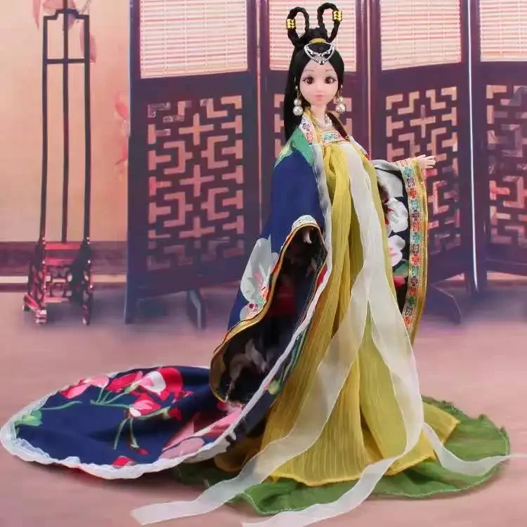 Cosplay Dress For Barbie Dolls Clothes Party Evening Dresses Traditional Chinese Ancient Beauty Costume For Barbie Kids Toys 1/6