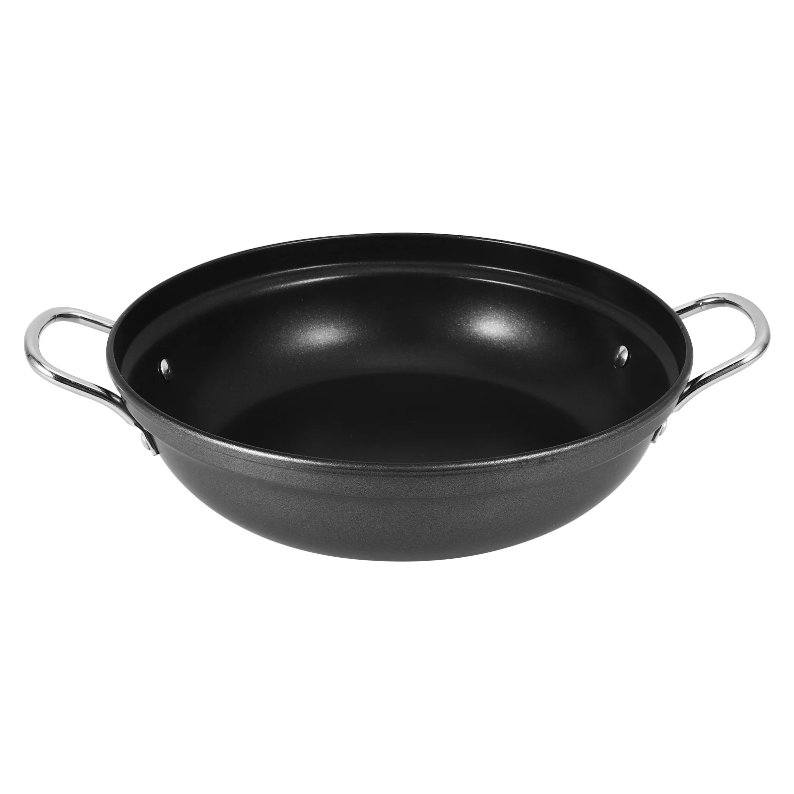 

Large Capacity Shallow Soup Hot Pot Iron Pans for Cooking Korean Household Metal Wok Noodle Small Pots