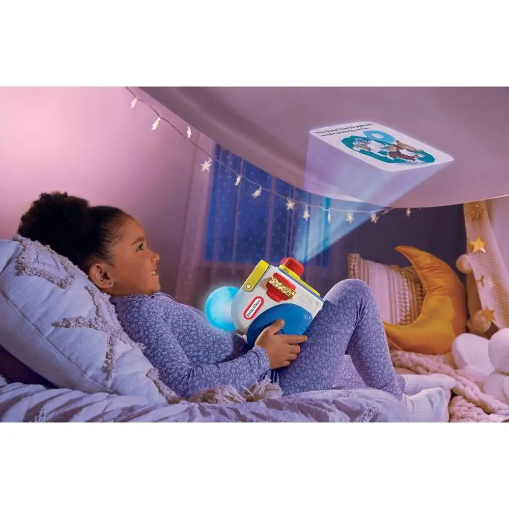 Dream Story Machine Read Along Nightlight, efectos de sonido, 3 Libros Dorados, historias de edades, proyector de luz @ Enable para niños