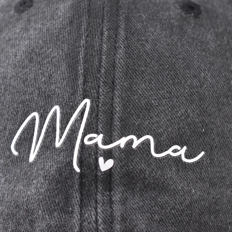 Vintage Washed Cotton Baseball Caps Men Women MAMA Letter Embroidered Hat Spring Summer Unisex Adjustable Snapback Hip Hop Hats