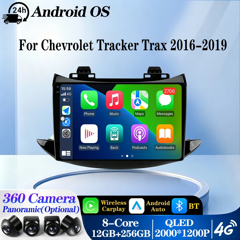 Android Auto 9 inch Radio For Chevrolet Tracker Trax 2016-2019 Autoradio Multimedia Player Carplay Car Accessories