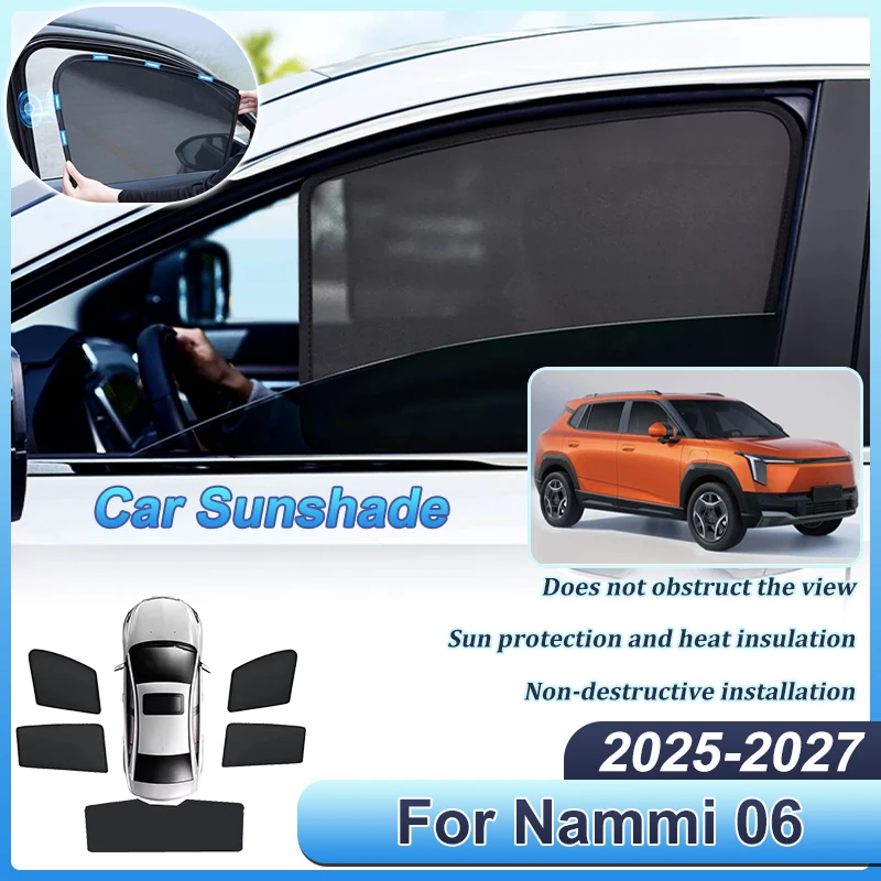 

For Nammi 06 Accessories Dongfeng 2025 2026 2027 Auto Mesh Magnetic Sunshade Sun Shade Window Visor Anti UV Cover Car Body Kits
