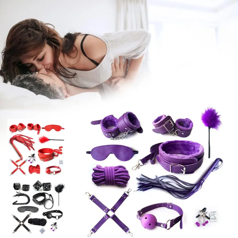 1 Set Sexy Bondage Sex Toys Alternative Binding Webbing Plush Passion Education Fun Toy Set Adult Sex Products