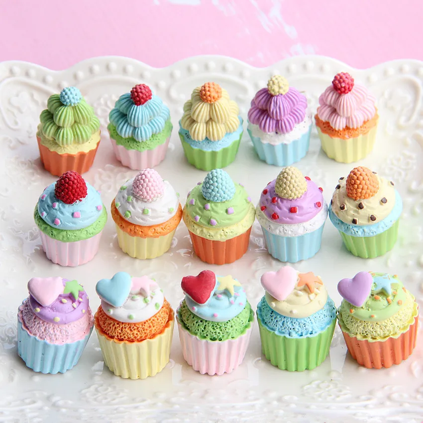 Simulation Tasse Kuchen Mikromodell Diy Künstliche Küche Cupcakes Dessert Gefälschte Lebensmittel Ornamente Schreibtisch Miniaturen Schnicks 15 teil/satz