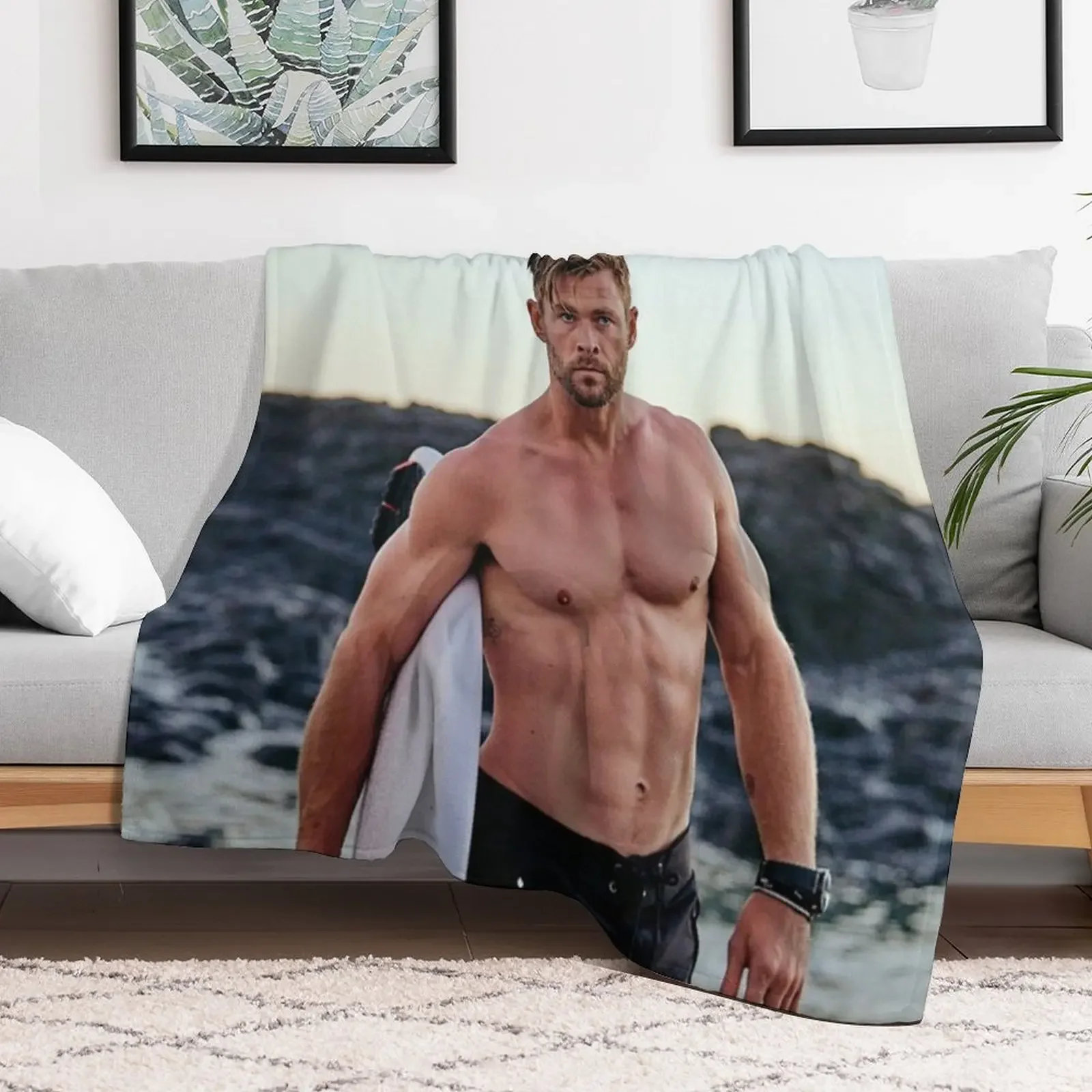 كريس هيمسوورث رمي بطانية أشعث أنيمي رقيقة أفكار هدايا عيد الحب البطانيات