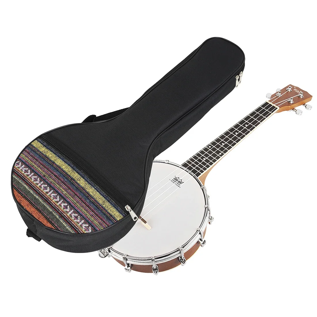 4-String Banjo Bag Concert Ethnic Style Plus Cotton Carrying Bag Case Banjo Backpack Adjustable Shoulder Banjo Accessories