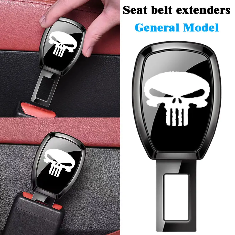 Car Accessories Seat Belt Clip Extender For Skull Pattern Decor