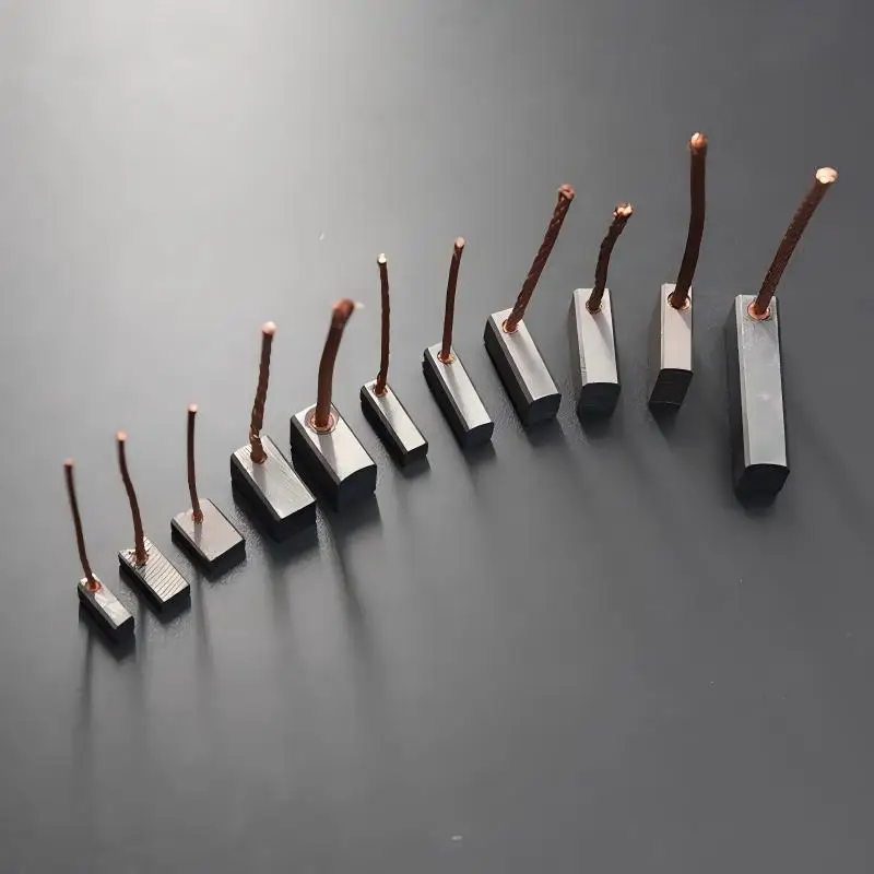 

10 шт. угольные щетки, общие, для автомобилей/щеток стеклоочистителей/вентиляторов отопления/автомобилей с питанием от батареи, щетка двигателя постоянного тока, настраиваемая