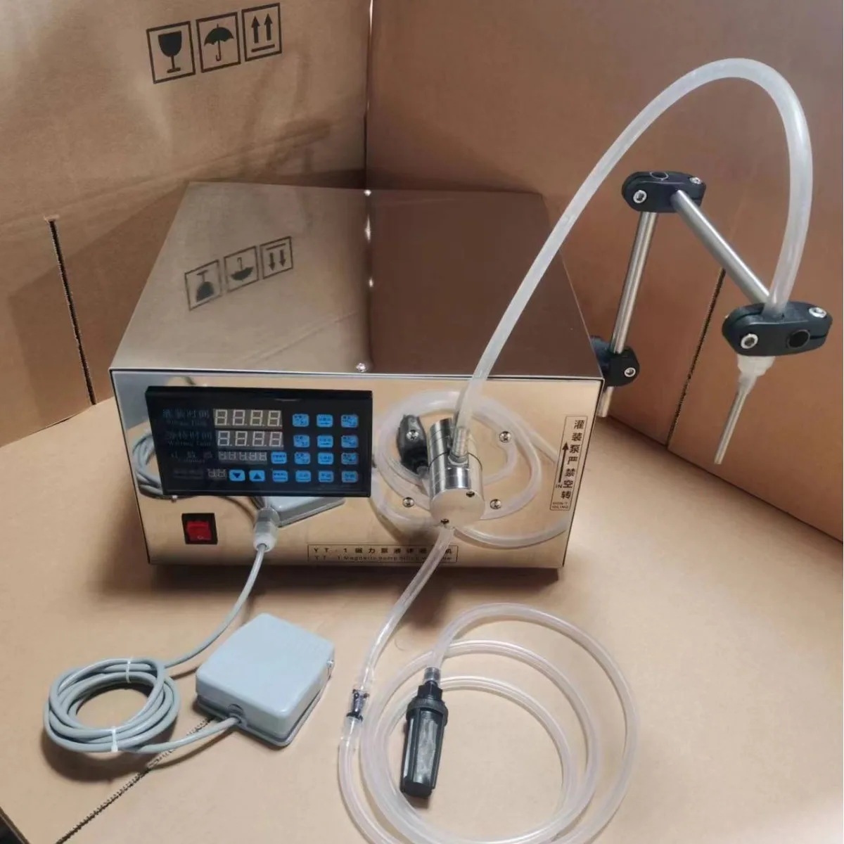 Electric Liquid Filling Machine Acid and Alkali Corrosion Resistant for Water Based Liquid Solution Chemical Industry Use