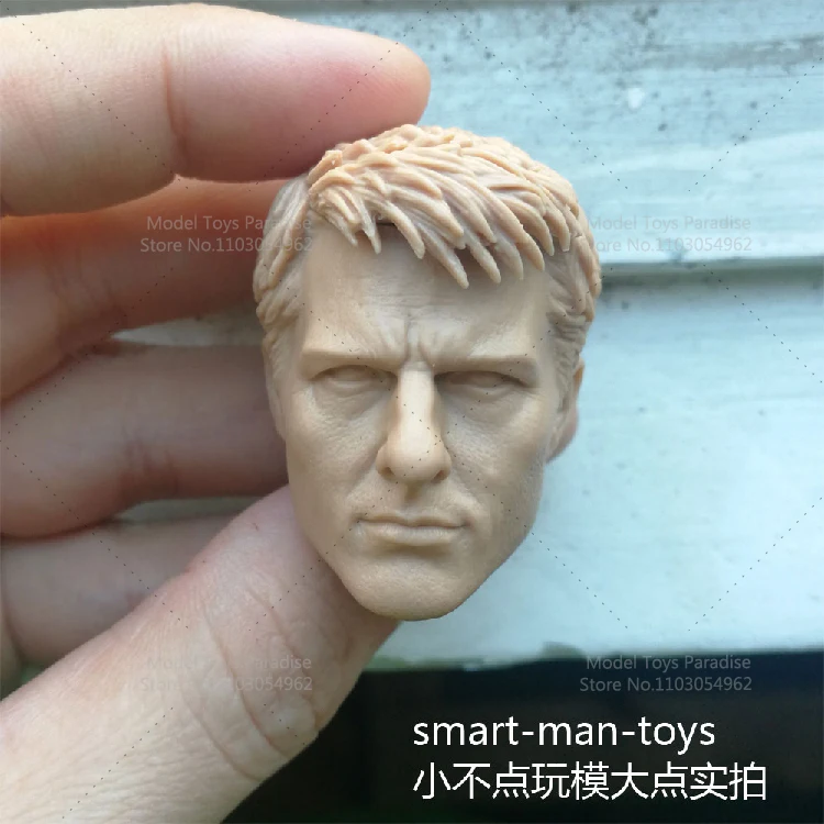 غير مصبوغ لتقوم بها بنفسك 1/6 مقياس الرجال الجندي توم كروز الأبيض نموذج رئيس آخر الساموراي وكيل رئيس نحت صالح 12 بوصة عمل الشكل الجسم #2