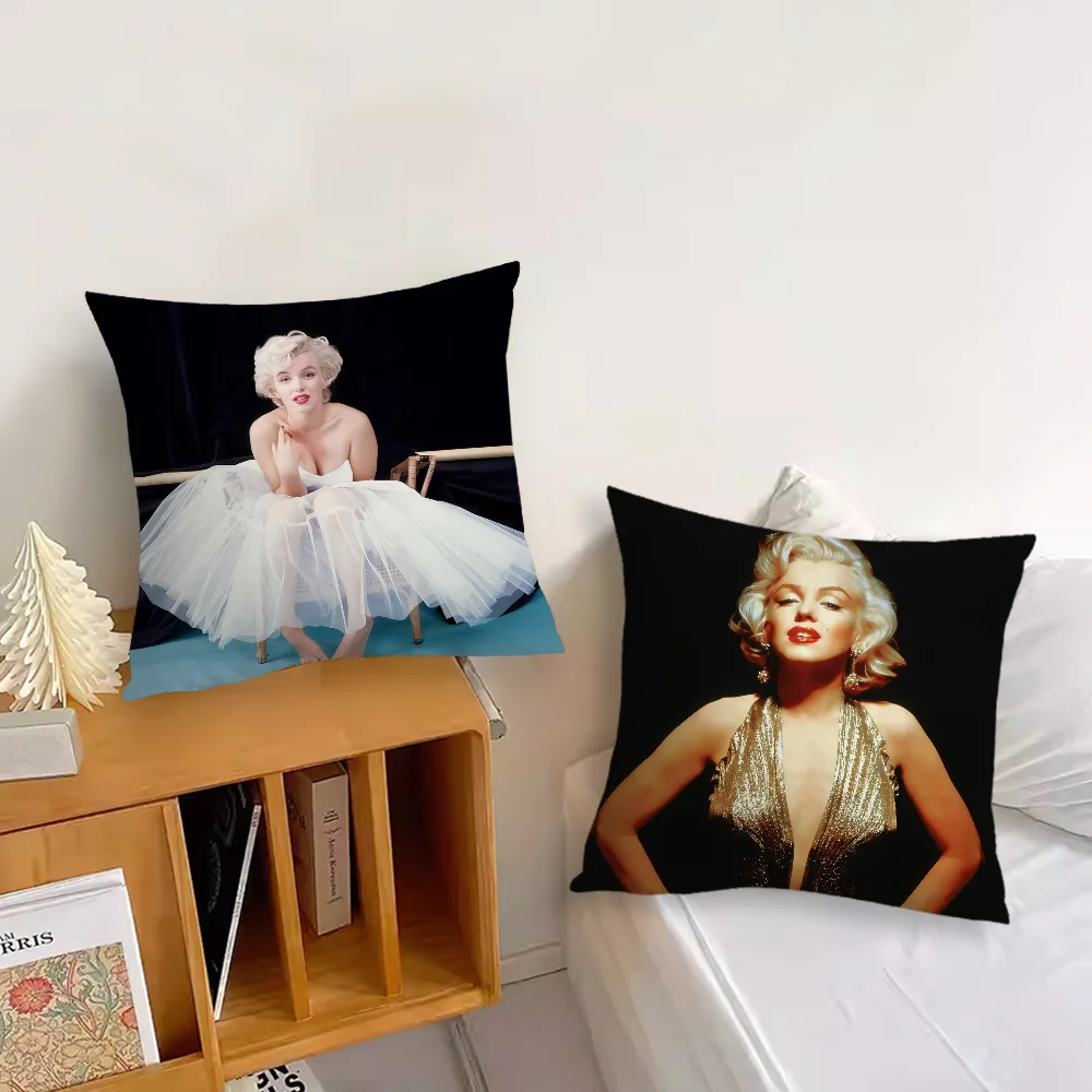 Famous cushion cover Living Room Headboard Bedroom Office Cushion Cushion Sofa Nap Time M-Marilyn M-Monroe Art Pillow Case