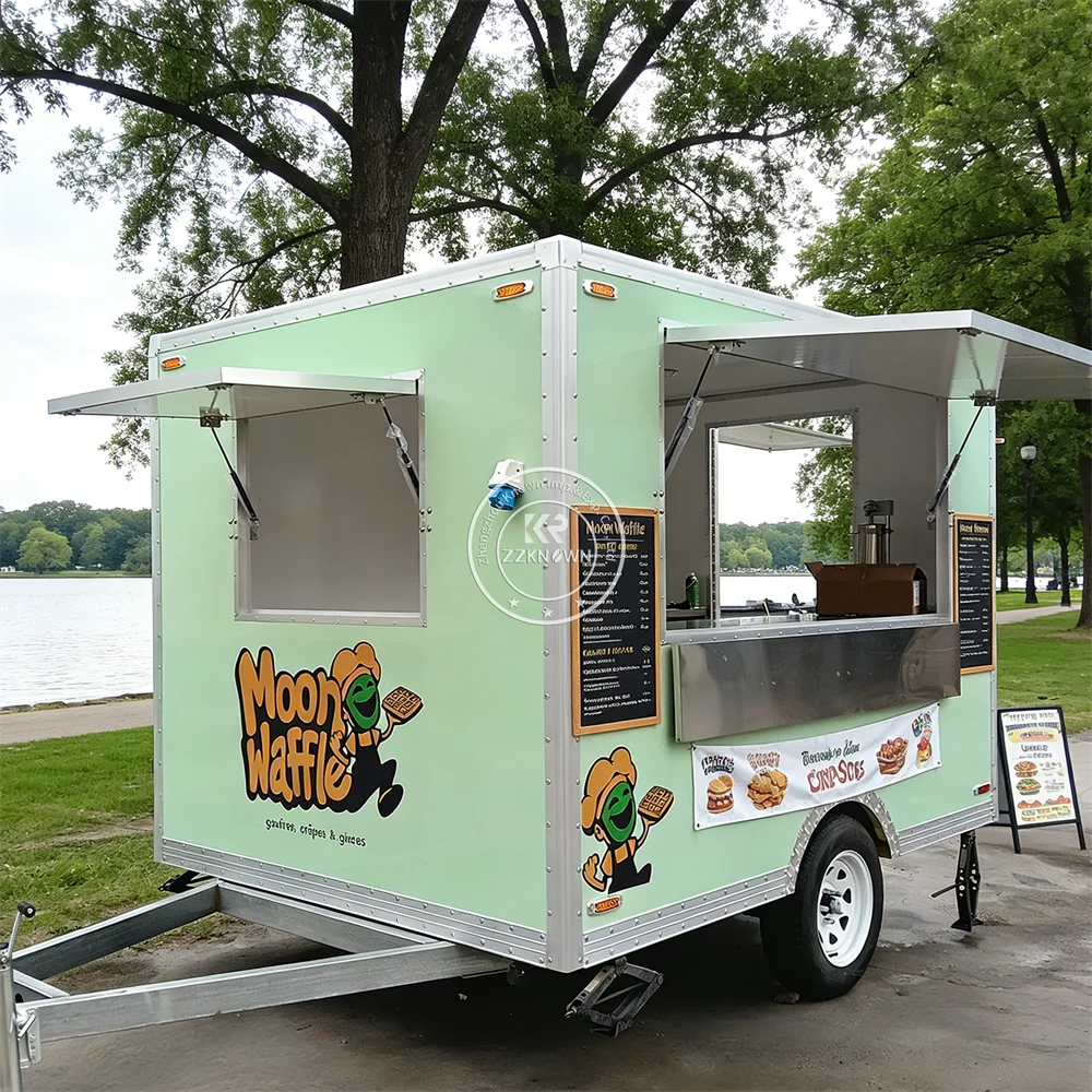 

Commercial Mobile Sandwich Snack Food Trailer Catering Trailer Mobile Drink Food Truck with Stainless Steel Kitchen