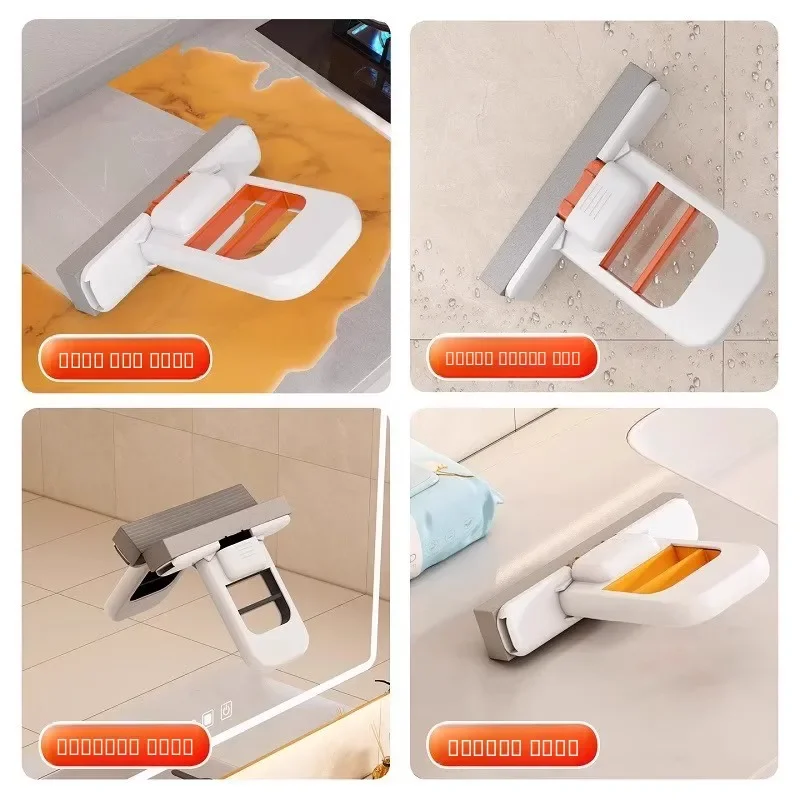 Handheld Glass Cleaner  Batoom Mop No Hand Wa Required Convenient Durable Cloth for Desktop Surface Cleaning