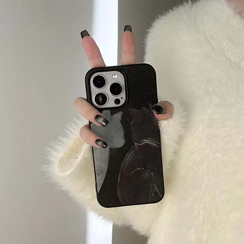 

Противоударный силиконовый чехол с милыми котиками для iPhone 17 Pro Max, 16 Plus, 15, 14, 13, 11, 12 Pro, XR, XS, X, 8, 7 Plus