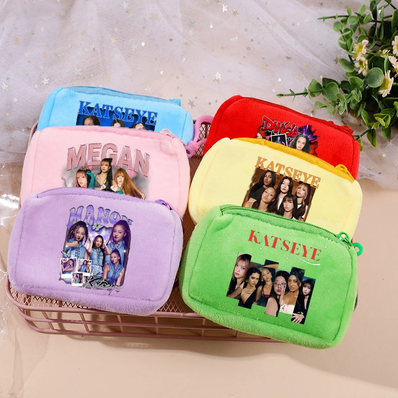 

Katseye кошелек для монет милый мультфильм аниме мини-кошелек с принтом Kawaii модная сумка для хранения наушников портативный нулевой кошелек подарок на день рождения