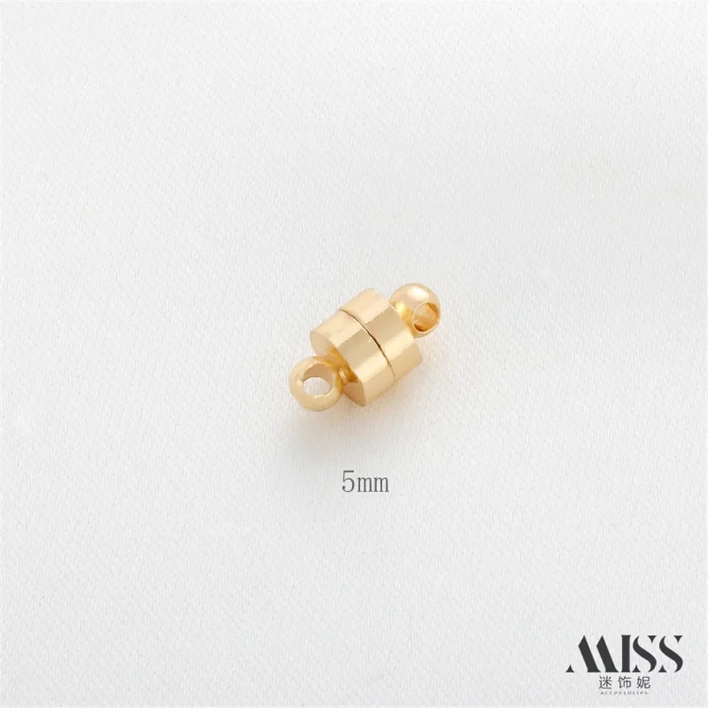 

14K Gold-plated Magnetic Buckle Safety Chain Anti Drop End Connection Buckle DIY Bracelet Necklace Jewelry Accessories