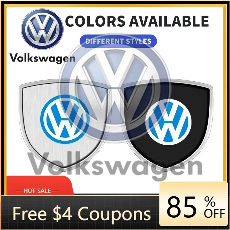 

Styling Mouldings For VOLKSWAGEN VW GTI B5 VW For Volkswagen New 3D Metal Car Body Fender Emblem Shield Stickers Decor Car Acces
