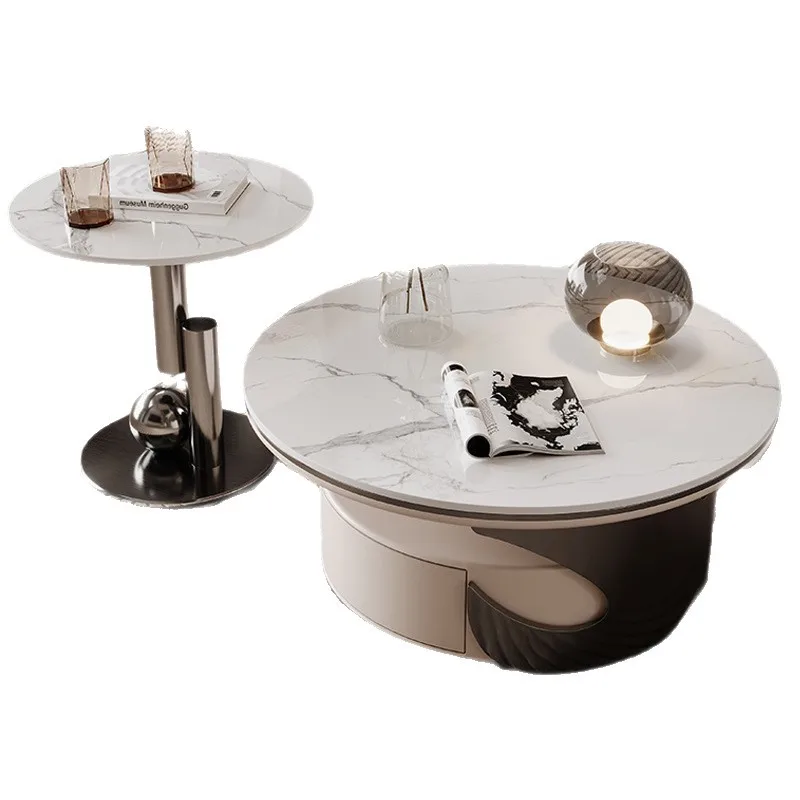

Rock slab light luxury coffee table, modern minimalist small apartment Italian living room coffee table