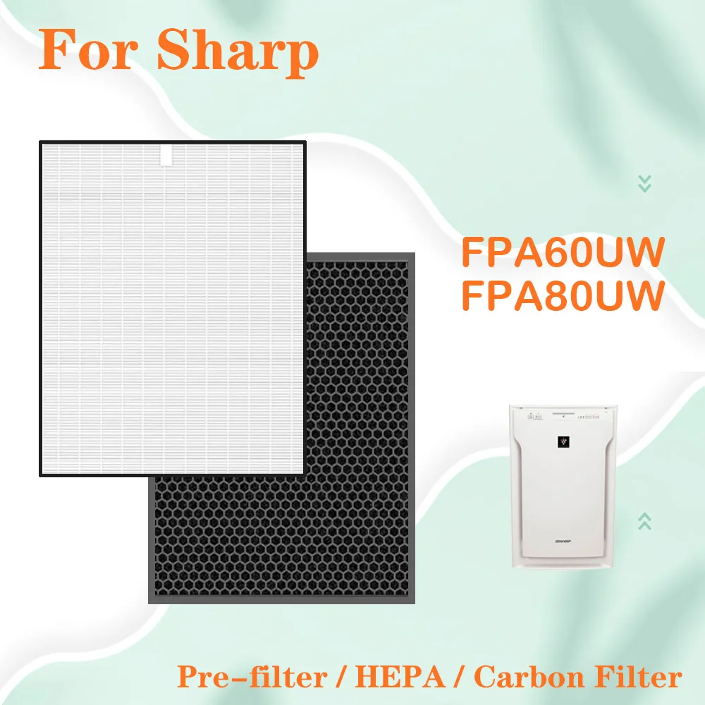 pour-purificateur-d'air-sharp-fpa60uw-fpa80uw-fz-a60hfu-fz-a80hfu-fz-a80dfu-filtre-hepa-et-filtre-a-charbon-de-remplacement