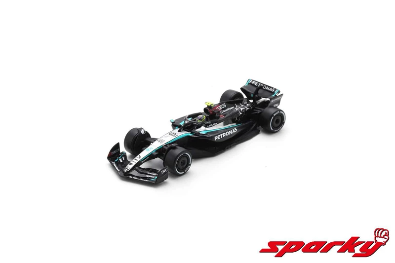 Spark 1:64 MB PETRONAS F1 Team No.44 W15 E Performance Bahrain GP 2024 Lewis Hamilton Diecast Model Car