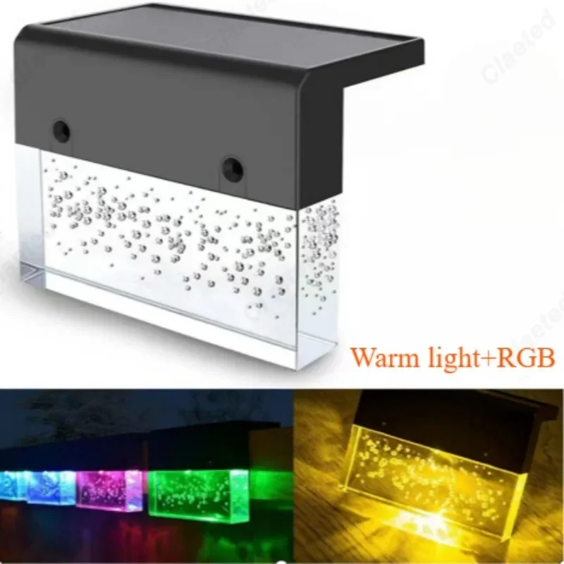 New LED Solar Step Light IP65 Outdoor Waterproof Villa Courtyard Lawn Garden Atmosphere Decoration Lighting Fixture
