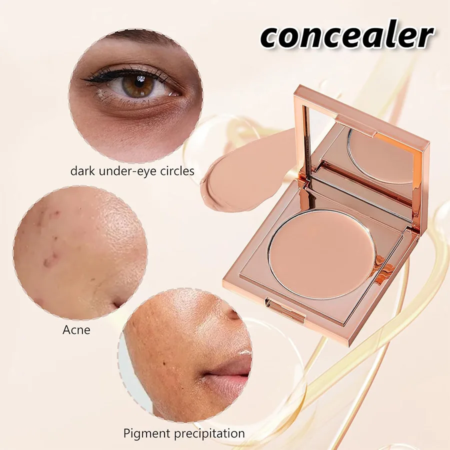 Under-Eye Concealer Brightening Evens Skin Tone Moisturizing Transparent Long-Lasting Easy to Blend for Natural Daily Makeup