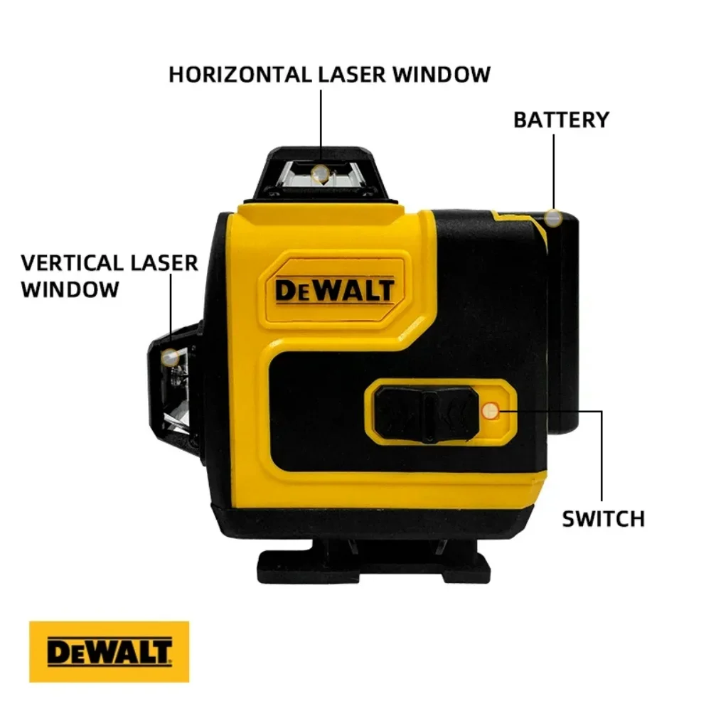 Dewalt Laser Level 360 Green 16 Lines 4D Self Leveling 360 Horizontal Vertical Super Powerful Beam construction Tools New