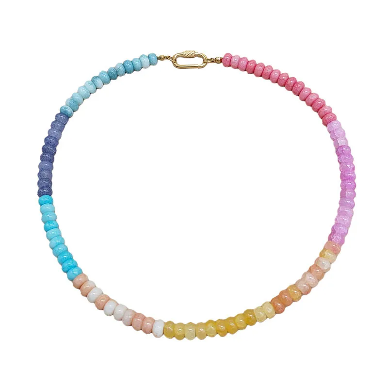 قلادة الدوبامين الأوروبية والأمريكية على الطراز INS - قلادة مطرزة بالحجر الطبيعي، هدية فريدة من نوعها للسيدات وإكسسوارات الموضة