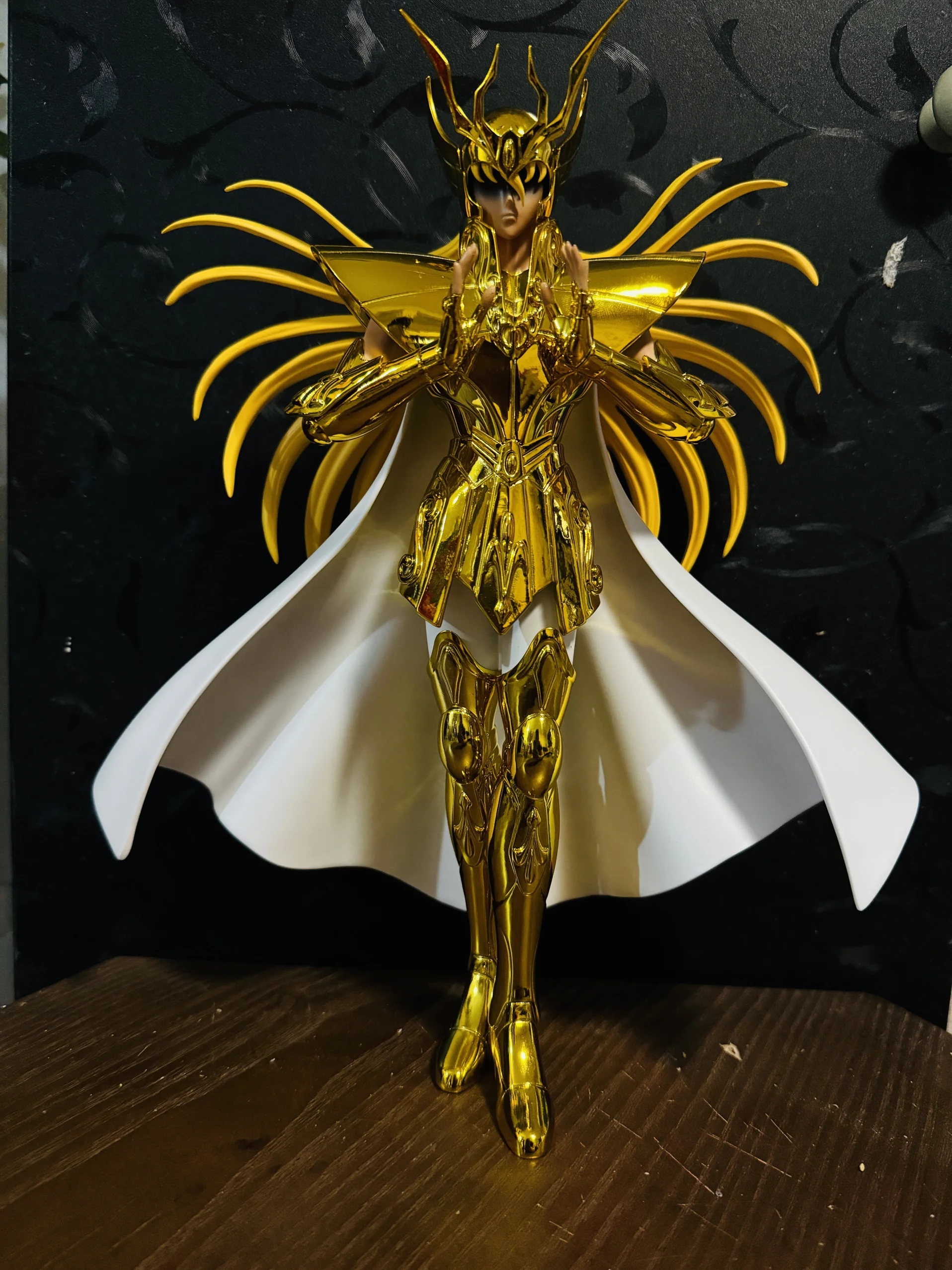 1/6 Scale Mysterious Warrior Gold Saint Mysterious Face Virgo Saga OCE Color Electroplated Statue 33cm Resin Model Figure