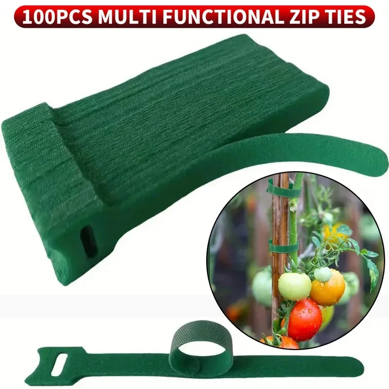 Nylon Plant Ties Non-Slip Tie Loop Adjustable Plant Support Velcro Cable Ties Reusable Fastener Tape for Home Garden Accessories image 2