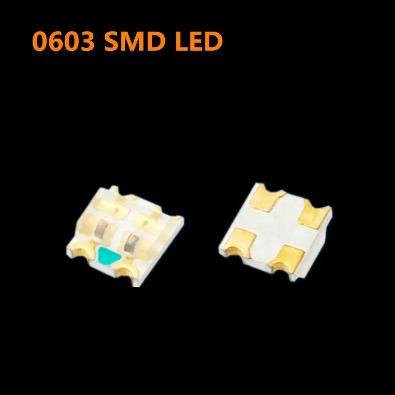 100PCS 0603 RGB SMD LED 0606 Surface Mount Chip SMD SMT LED Light Emitting Diode Lamp  LED Common Anode Tricolor Red Green Blue