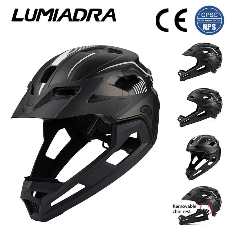 

Lumiadra 2 in 1 Kids Full Face Bike Helmet with Detachable Chin Guard Children Bicycle Helmet for MTB Skateboard Roller Skating