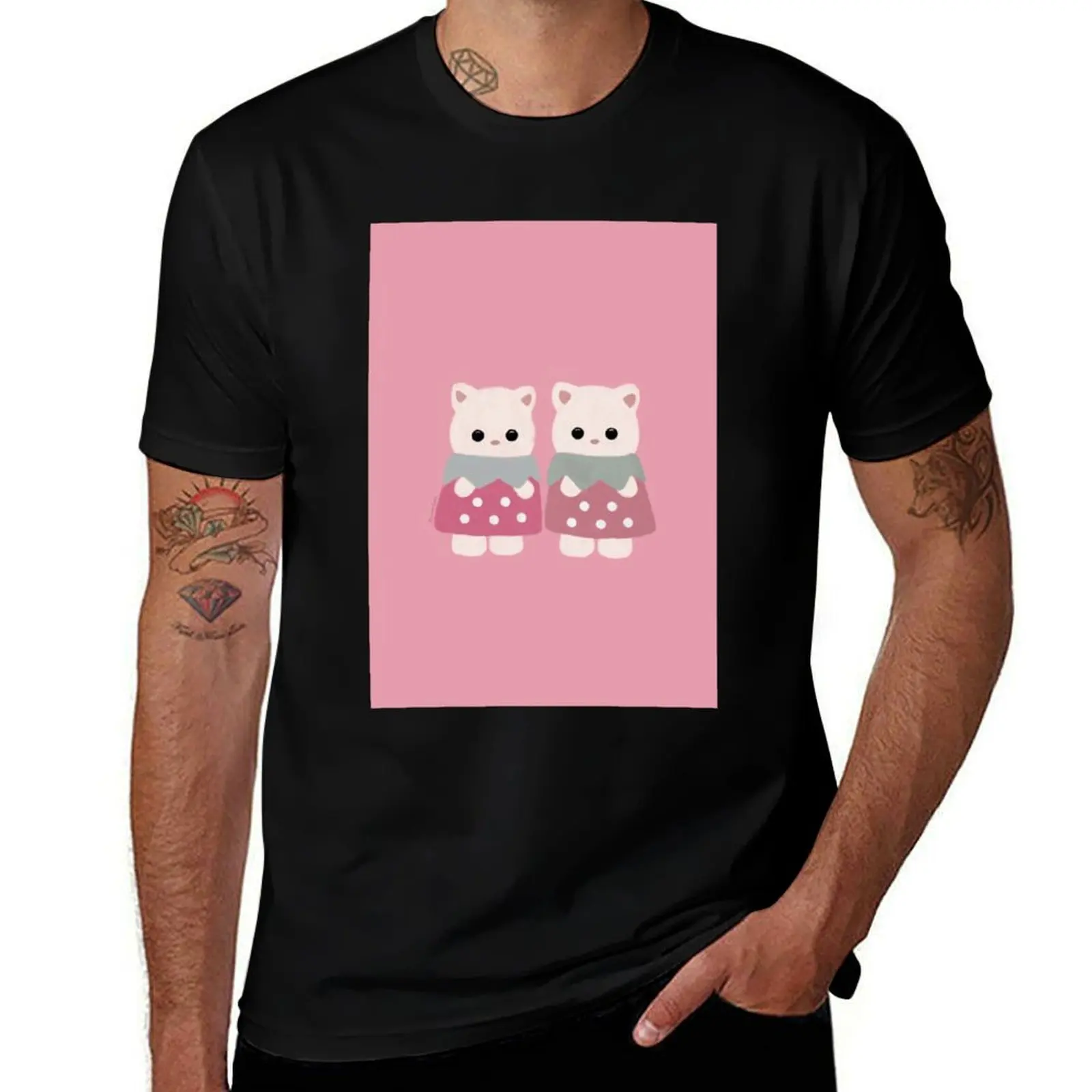 

Strawberry Baby Calico Critters T-Shirt plus size clothes luxury designer Funny t-shirts customs mens designer t shirt