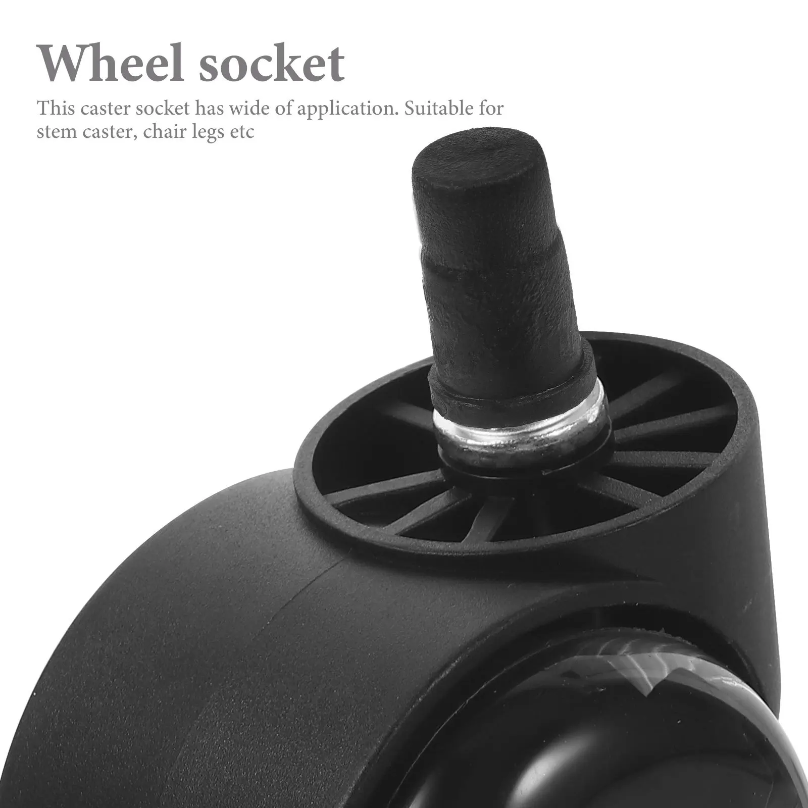 

20Pcs Caster Sockets Reliable Fastenings for Chair Legs Wide Application Caster Socket Wheel Socket Mounting for Chair Leg