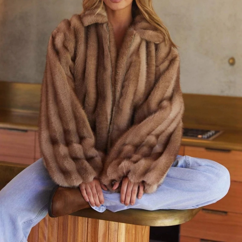 

Loose Imitation Fur Jacket Winter New Street Trend Warm Fur Jacket Coat