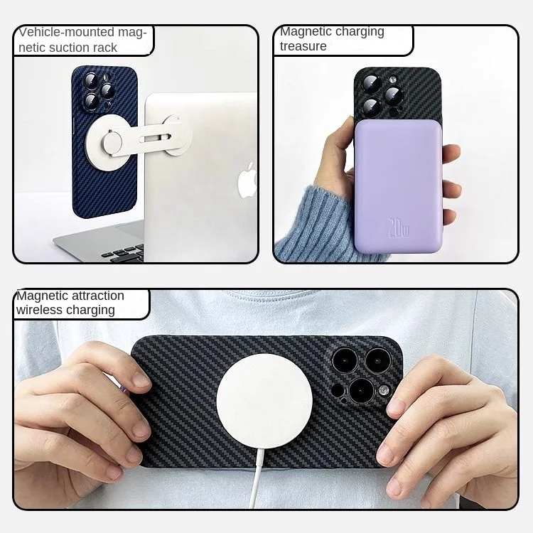 funda For VIVO X100 Case Luxury hard fiber ring for magnetic magsafe Camera Protection Cover for Vivo X100 Pro