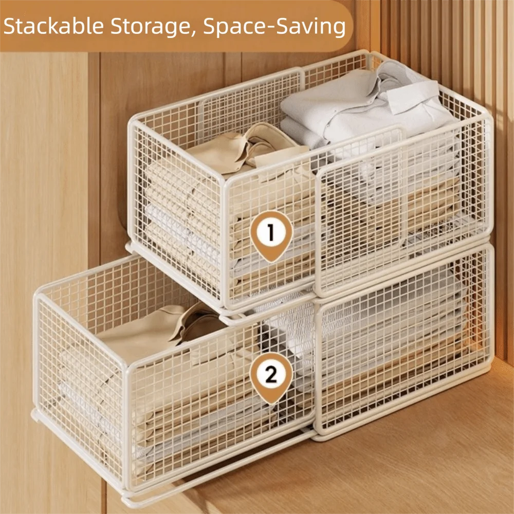 Layered Design Wardrobe Storage Rack Drawer Style Expandable Cabinet Wardrobe Storage Sorting Box Partitions Wardrobe Organizer