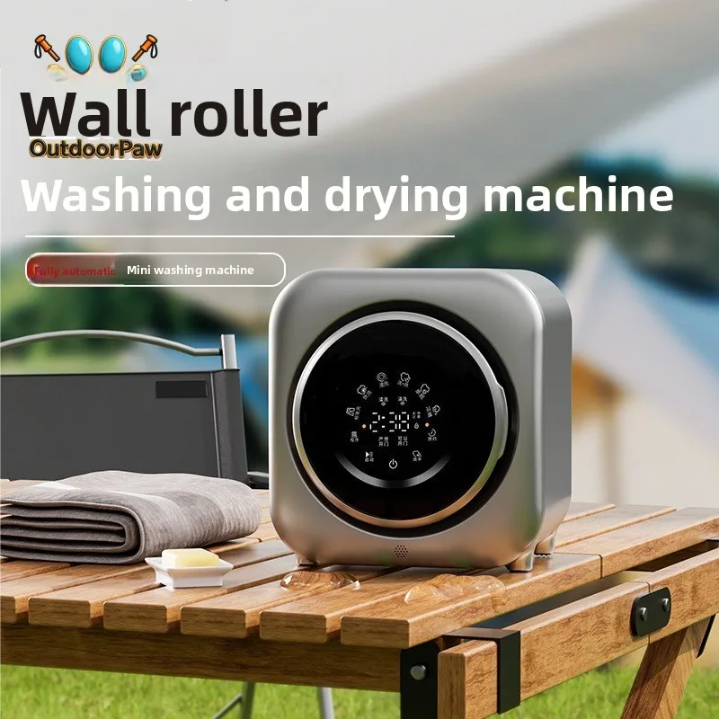 Small washing machine Mini drum washing and drying integrated machine Automatic touch screen Front opening with dehydration