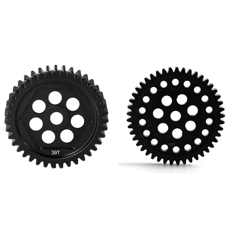 ABUH-Metal Spur Gear 45T 0.8M(32P) For 1/For 10 RC Crawler For TRAXXAS TRX-4 TRX4 RC CAR PART 39T
