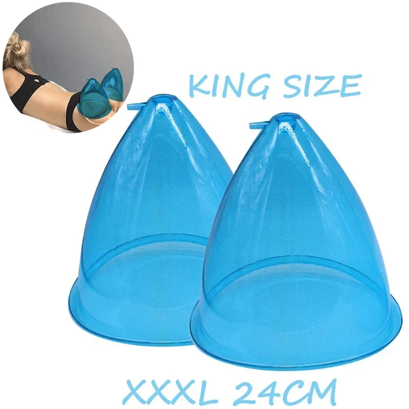 24CM XXXL KingSize Breast Enlargement Cup Pair For Vacuum Suction Device Female Butt Breast Lift Lifting Suction Therapy Massage