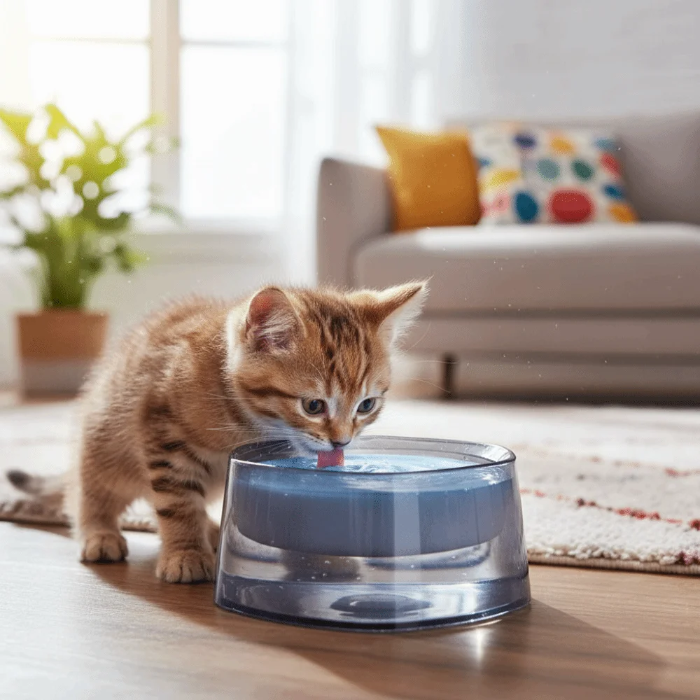 

Durable Anti-Tip Dog Floating Water Bowl Anti-Wet Mouth Removable Pet Slow Feeder Bowl Non-Slip Plastic Pet Drinking Bowl Travel