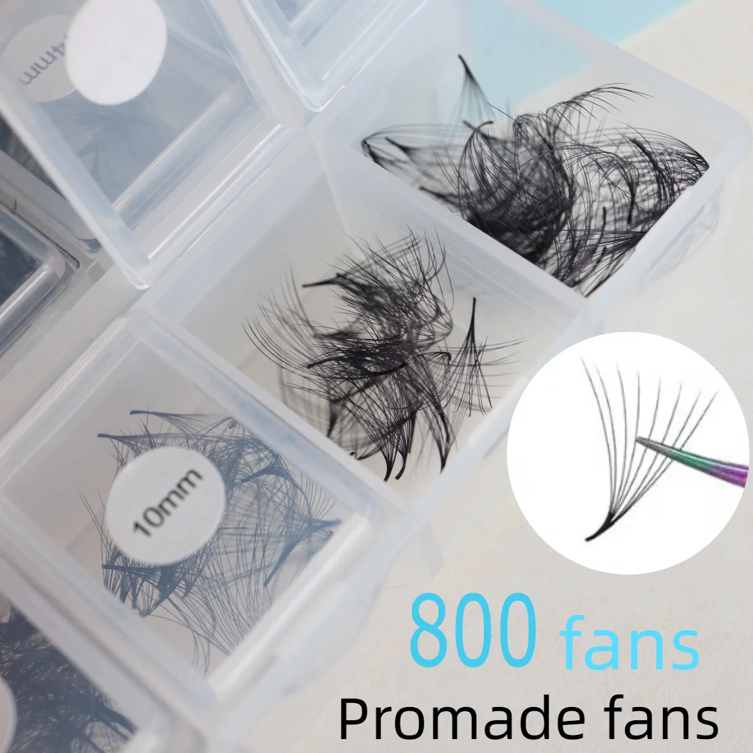 

Mix length Loose Thin Pointy Base Premade Fans 3D--14D Volume Lash Sharp Short Stem Cluster Eyelash Extension For Women Makeup