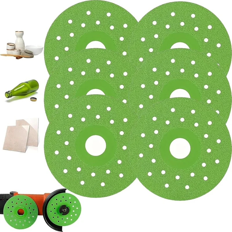 2025 New Diamond Chamfered Saw Blades For Cutting And Grinding Tile And Marble, 4 Inch Glass Cutting Disc 1Mm (6PCS)
