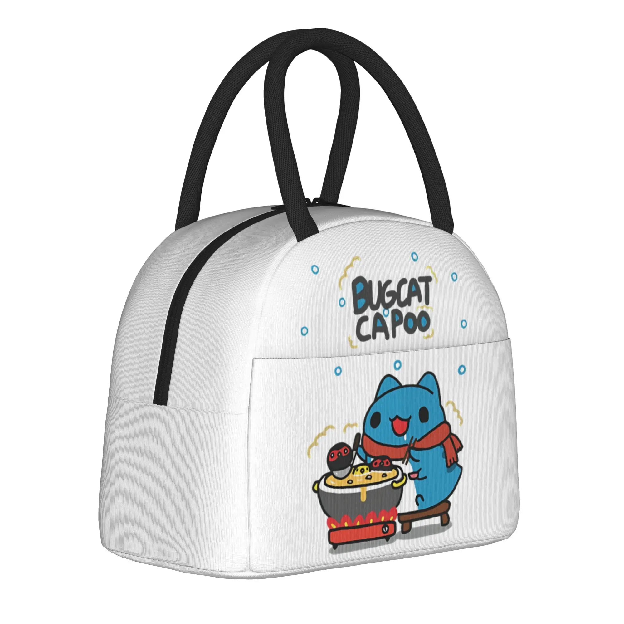 Kawaii Bugcat Capoo   Insulated Lunch Bags Leakproof  Lunch Container Thermal Bag Tote Lunch Box Outdoor Food Storage Bags