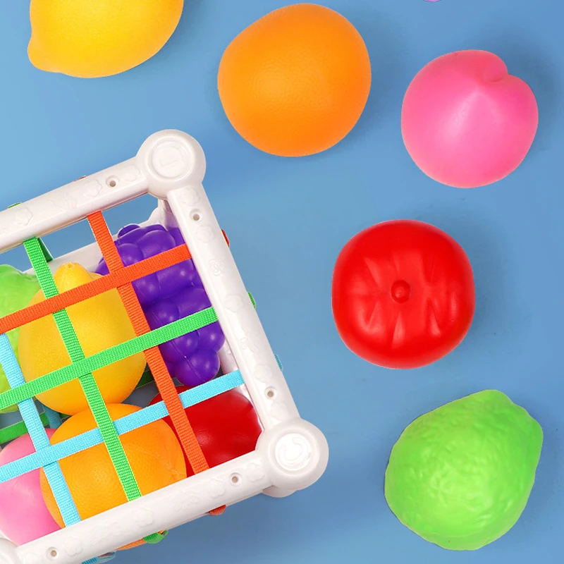 ของเล่นเด็ก7ชิ้นรูปทรงลูกบาศก์เพื่อการศึกษาจับคู่ของเล่นการเรียนรู้ซ้อนเกมการศึกษา