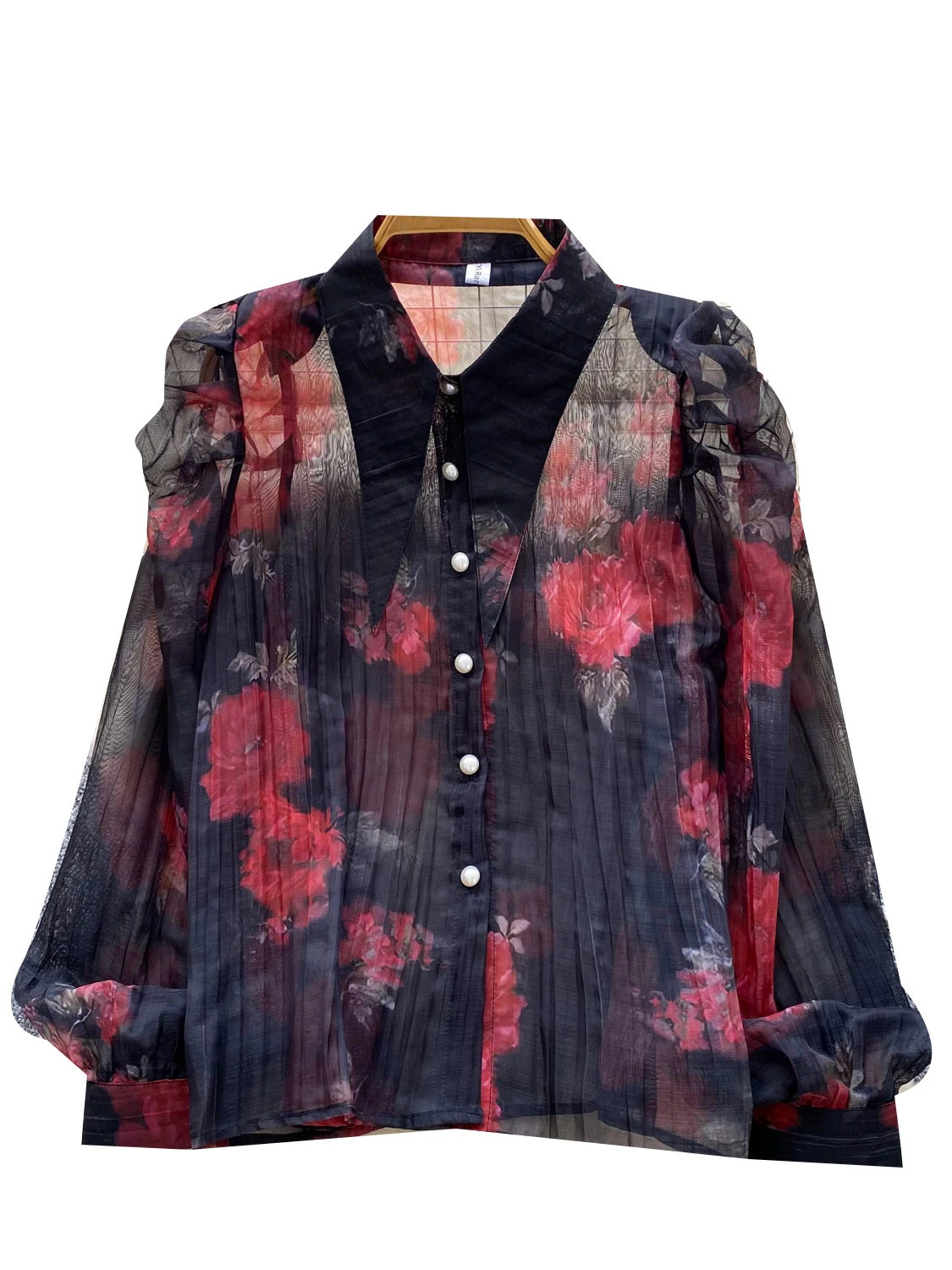 

Женский свободный тонкий фонарь с принтом в стиле ретро, красивый женский топ, модный длинный свек из полиэфирного волокна