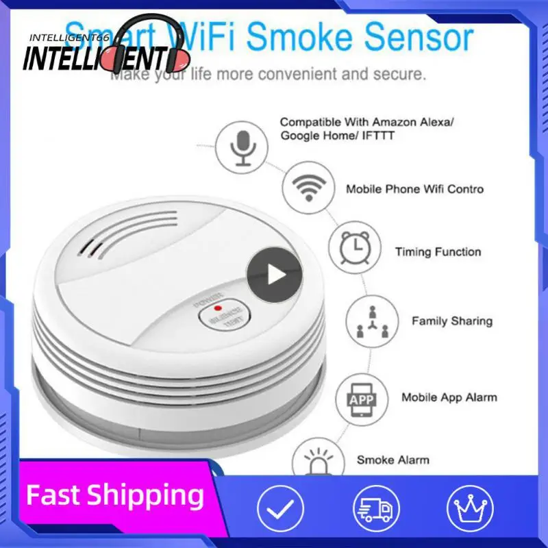 إنذار الحريق نظام أمان المنزل الضغط 80db اللاسلكية عن بعد الأحمر Led فلاش توقيت دعم اليكسا المنزل Ifttt الحياة الذكية